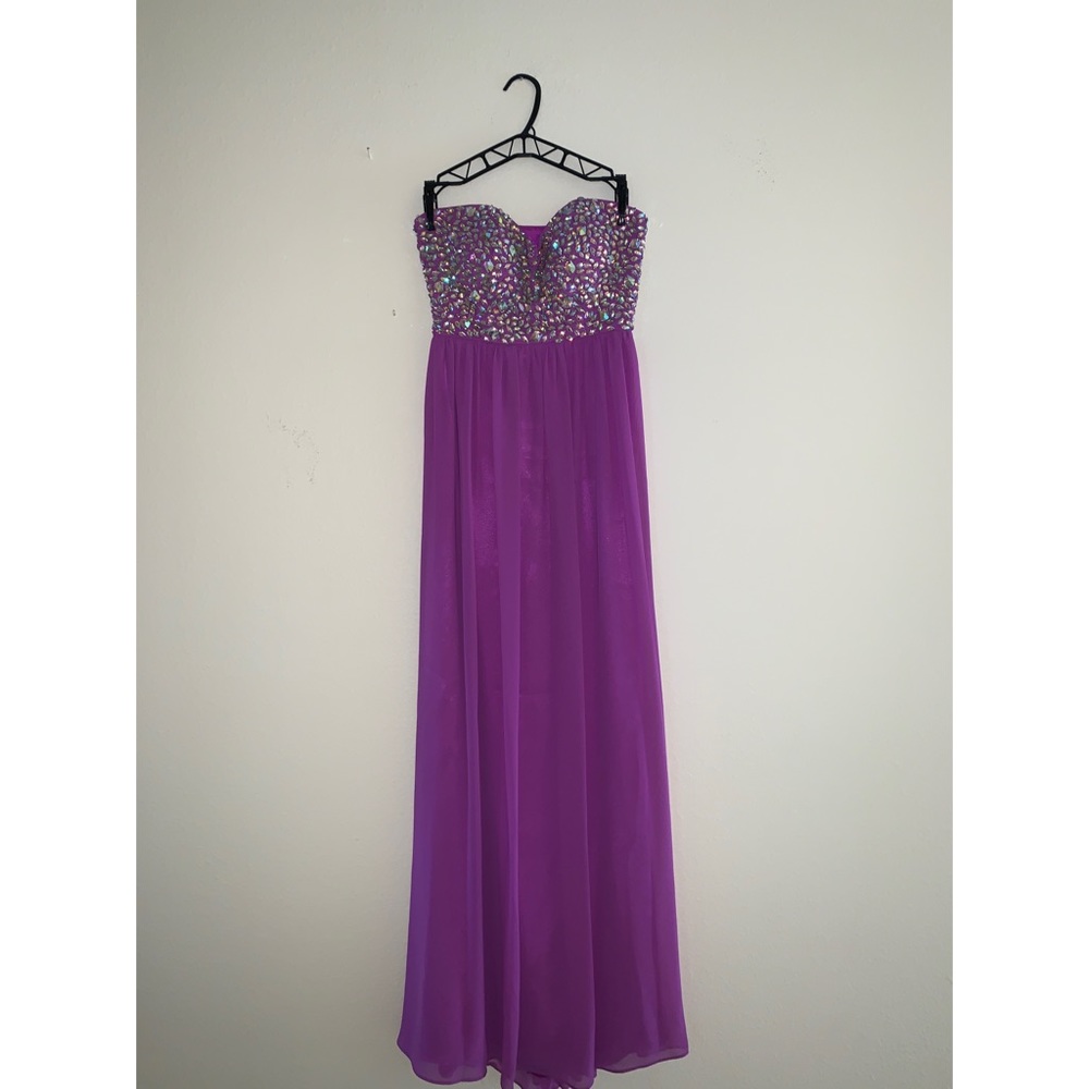 Deep Lavender gown.